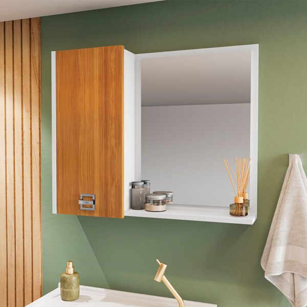 ESTANTE DE PARED PARA BAÑO 570 EUFORIA FIORELLO BLANCO | FREIJO