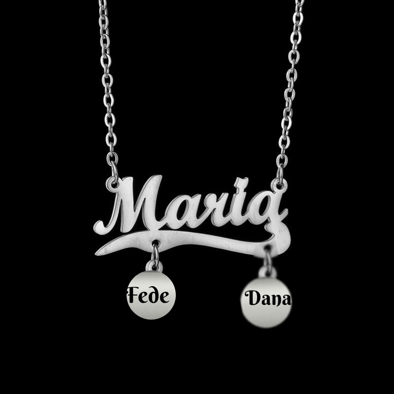 Cadena de plata con grabado láser personalizado 10