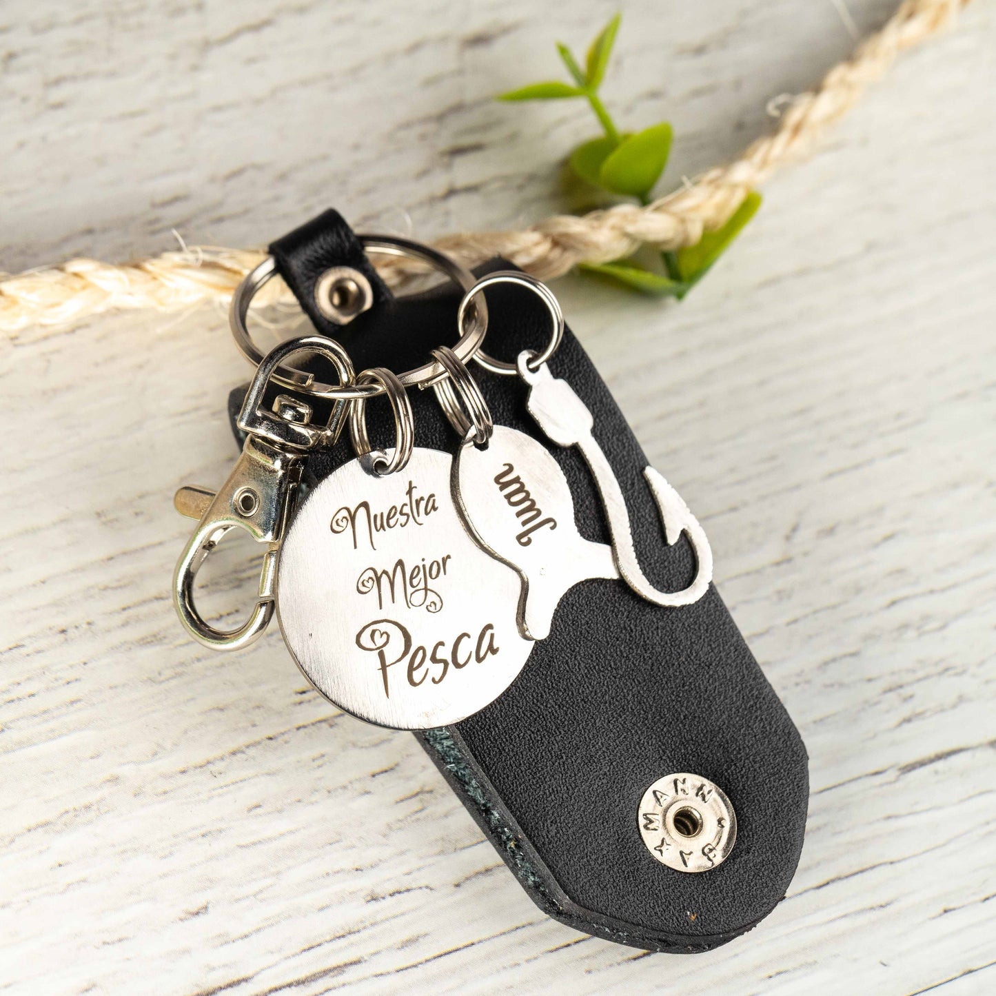 Llavero personalizado La pasión por la pesca de papá L006