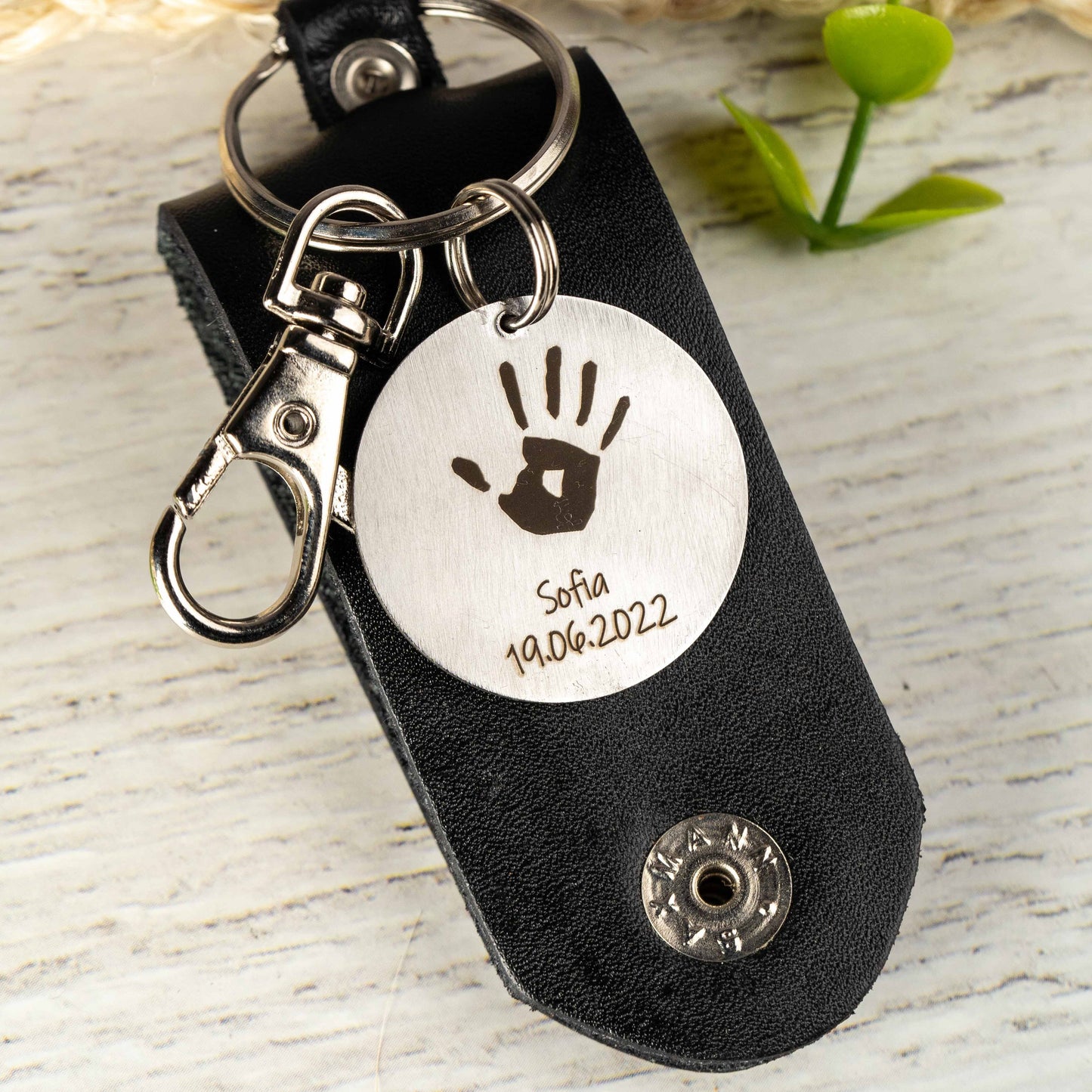 Llavero Mis huellas para papá L004