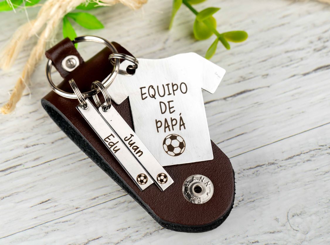 Llavero personalizado El equipo de papá L008