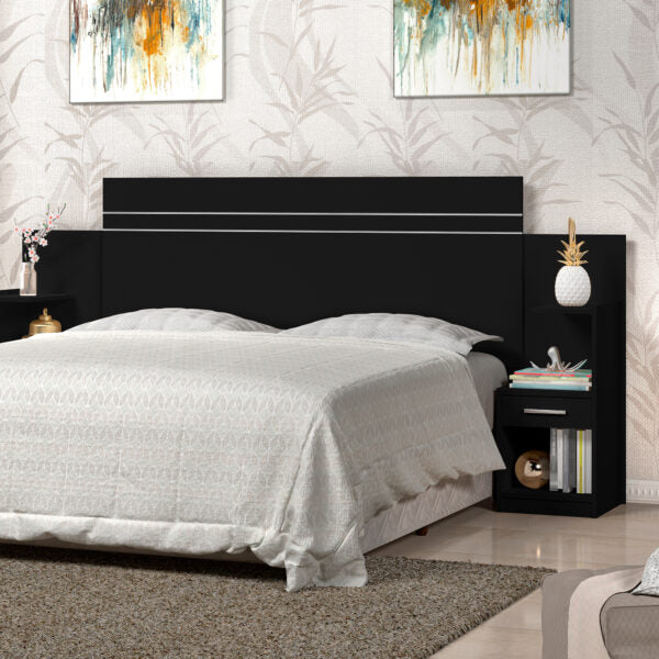 CABECERA MOANA 1.40|1.60 J&A NEGRO|NEGRO NATURE