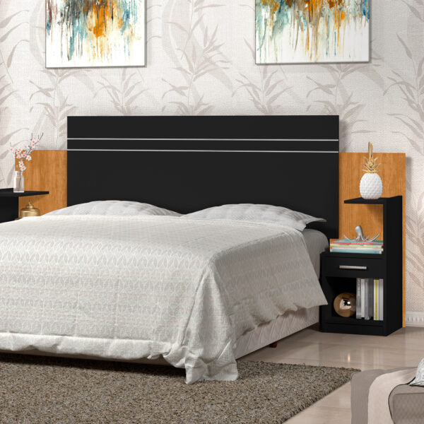 CABECERA MOANA 1.40|1.60 J&A NEGRO|NEGRO NATURE