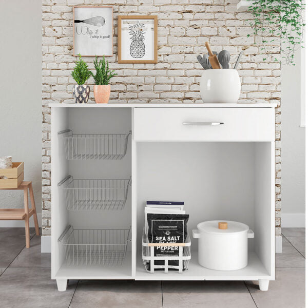 FRUTERA AMANDA 2 PUERTAS 1 CAJÓN FIORELLO BLANCO