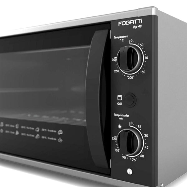 HORNO ELÃCTRICO TOP 48 LITROS FOGATTI TITANIUM