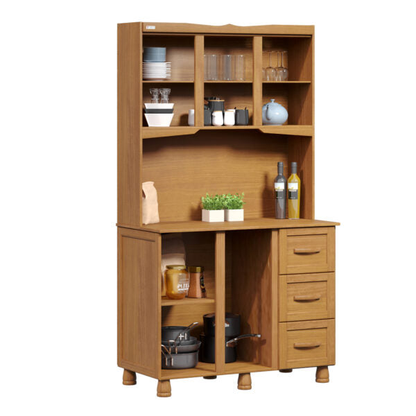 KIT COCINA 5 PUERTAS 3 CAJONES PEROLA TOZETTO CARVALLO ACETINADO