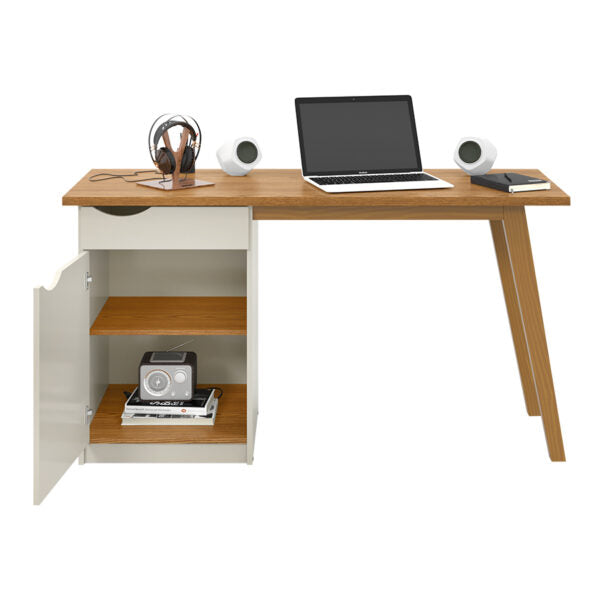 MESA ESCRITORIO PRISM PATRIMAR OFF WHITE | CUMARU