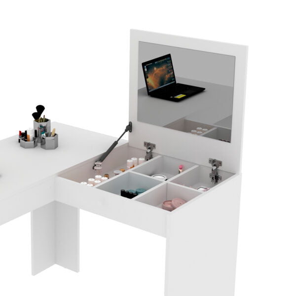 MESA DE OFICINA Y TOCADOR PE2021 TECNOMOBILI BLANCO