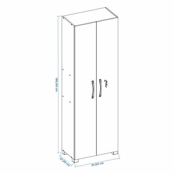 MULTIUSO 2 PUERTAS CON LLAVE NT4020 NOTAVEL NOGAL TREND