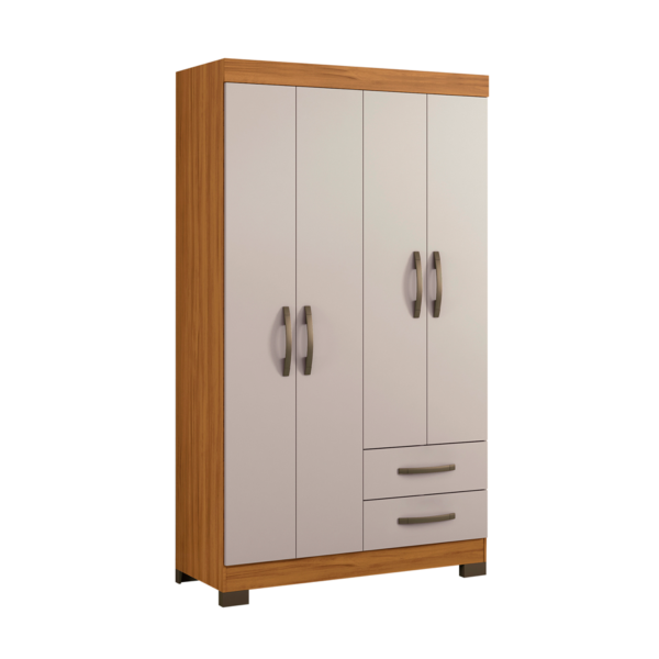 ROPERO 4 PUERTAS 2 CAJONES NT5005 NOTAVEL FREIJO TREND|OFF WHITE