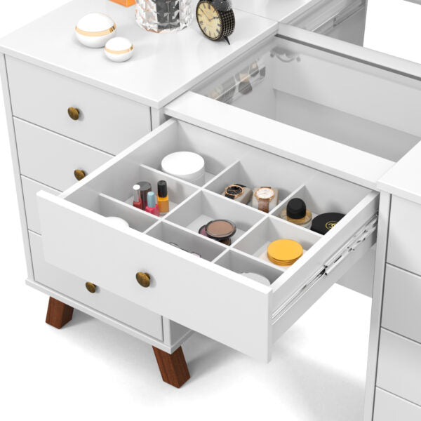 TOHALET CAMERIN 9 CAJONES ELOA PATRIMAR BLANCO