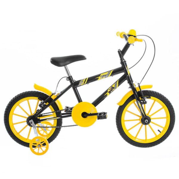 BICICLETA ARO 16 KIDS ULTRA BIKES NEGRO | AMARILLO