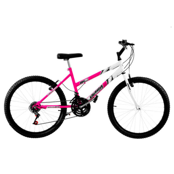 BICICLETA ARO 26 BICOLOR FEMENINA ULTRA BIKES ROSA | BLANCO