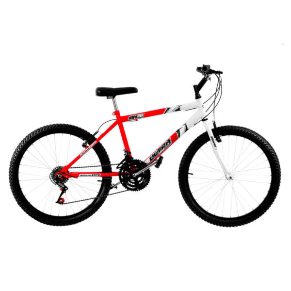 BICICLETA ARO 26 BICOLOR MASCULINA ULTRA BIKES ROJO | BLANCO