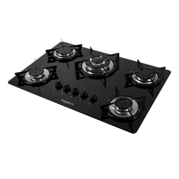 COOKTOP 5 HORNALLAS V500TC FOGATTI NEGRO