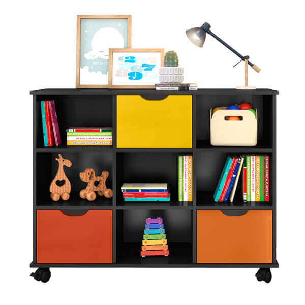 NICHO ORGANIZADOR + 3 CAJONES QMOVI NEGRO|COLOR