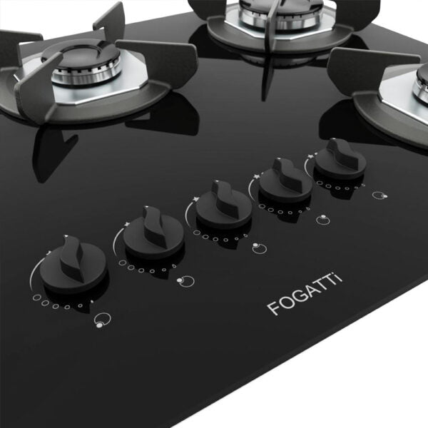 COOKTOP 5 HORNALLAS SAFE FOGATTI NEGRO