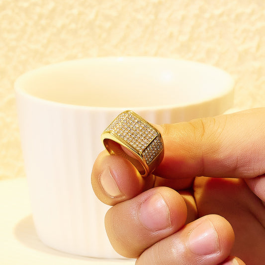 M23 Anillo de acero dorado carretón