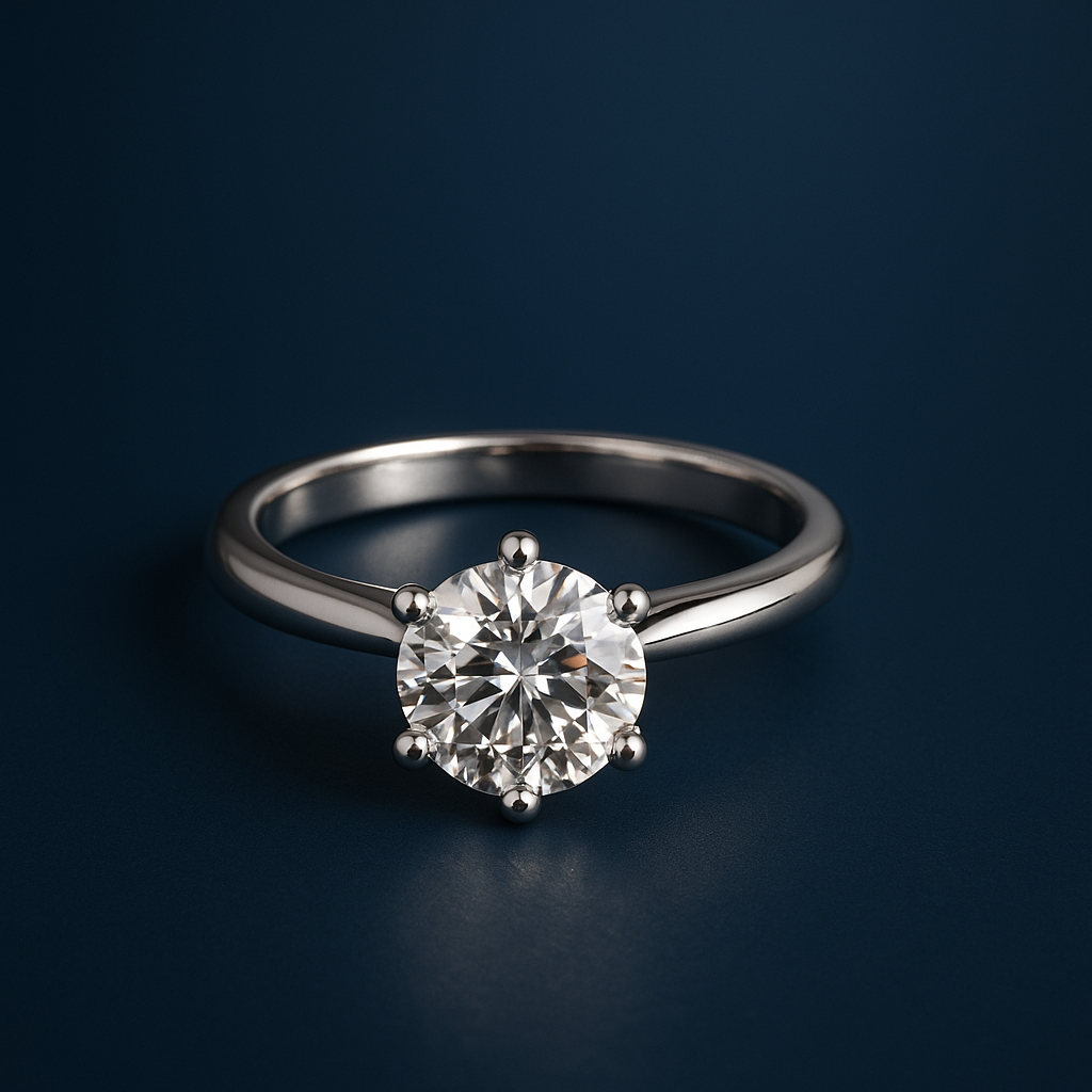M13 Anillo de compromiso plateado