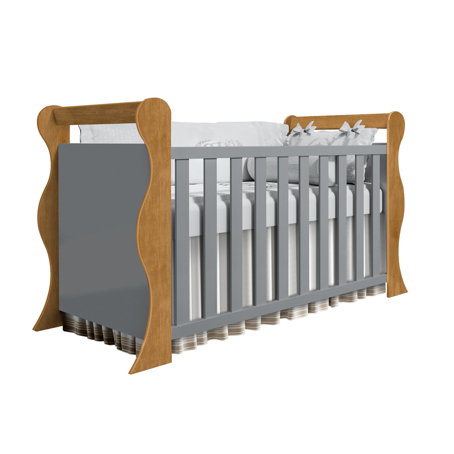 CUNA MINI CAMA SARA J&A GRIS|NATURE