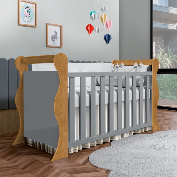 CUNA MINI CAMA SARA J&A GRIS|NATURE