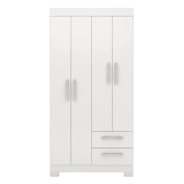 ROPERO 4 PUERTAS 2 CAJONES NT6010 BLANCO | BLANCO ROSA