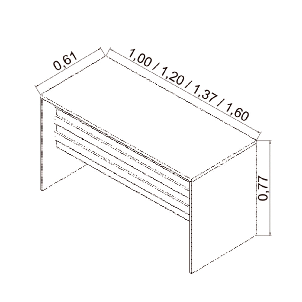 MESA DE ESCRITORIO 100 START PERFERCT 50.0 GIOBEL NOGAL | NEGRO