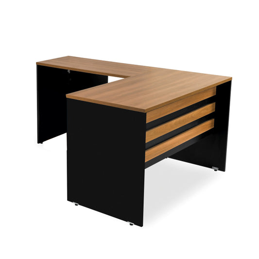 CONJUNTO DE MESA 137X161 START PERFECT 50.6 22MM LADO IZQUIERDO GIOBEL NOGAL | NEGRO