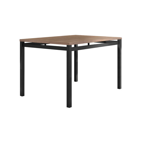 CONJUNTO COMEDOR 1360 VALENCIA 6 SILLAS NAGOIA FABONE NEGRO | MADERADO SILLA MARRON | H9.00.7