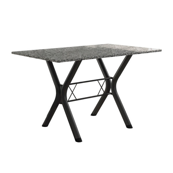 CONJUNTO COMEDOR 1500 MIAMI 6 SILLAS KIEV FABONE NEGRO | GRANITO