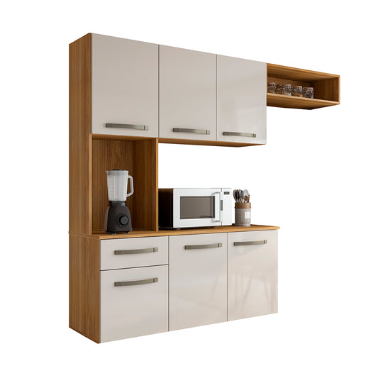 KIT COCINA 1630 6 PUERTAS 1 CAJÓN AEREO BELISSÍMA FIORELLO FREIJO | OFF WHITE