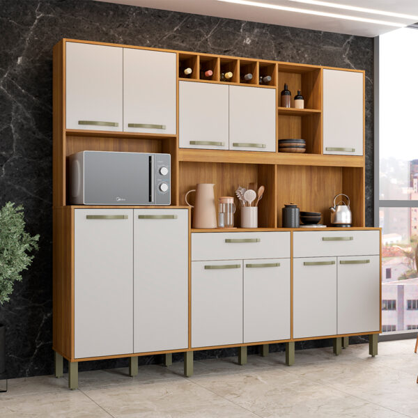 KIT COCINA 2175 11 PUERTAS 2 CAJONES 2.20 MILANO FIORELLO FREIJO | OFF WHITE