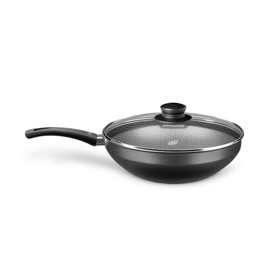 SARTEN WOK FLORA CON TAPA MTA GRAFITE