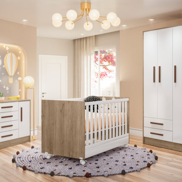 CUNA MINI-CAMA 1344|100 QMOVI CARVALLO|BLANCO