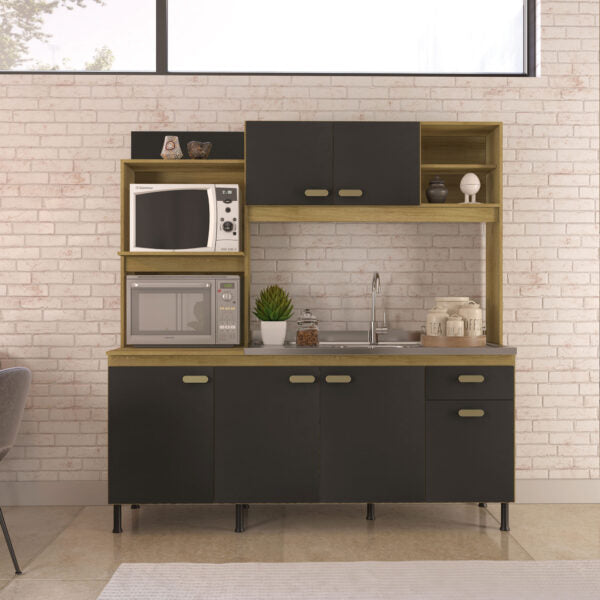 KIT COCINA 5 PUERTAS SEVILHA 182 INDÃKES CASTANI|PLOMO