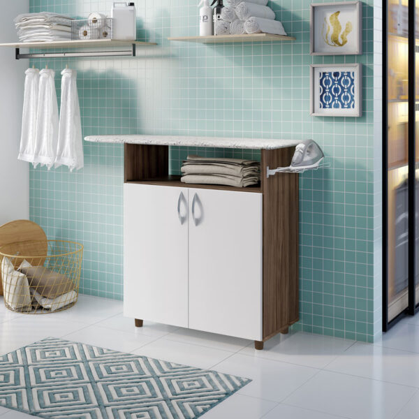 MESA DE PLANCHAR CRIATIVA NOTAVEL NOGAL TREND BLANCO